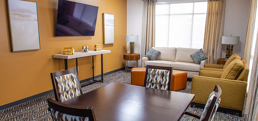 This is one of our 3 family lounge rooms, where patient and family can enjoy a nice private visit with love ones.